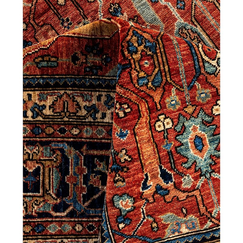 Serapi One-of-a-Kind Hand-Knotted Area Rug - Red - 10' 0" x 13' 9"