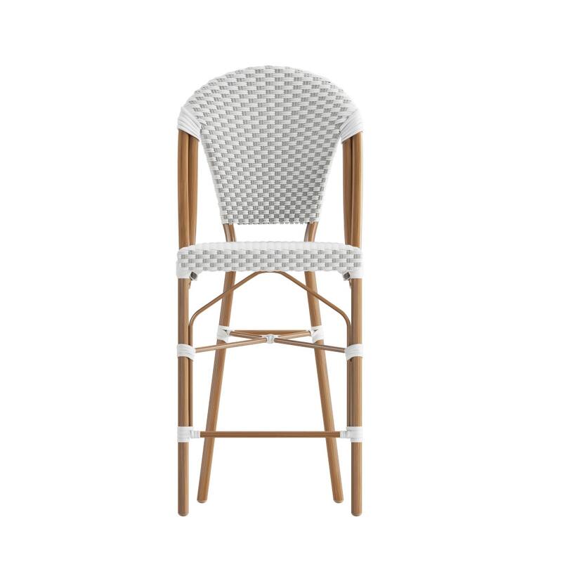2PK Stacking Bistro Chair with Metal Frame & PE Seat