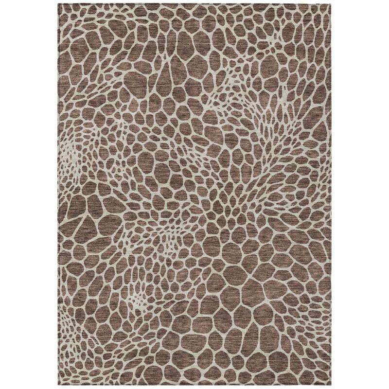 HomeRoots Geometric Transitional Rectangle Outdoor Rug