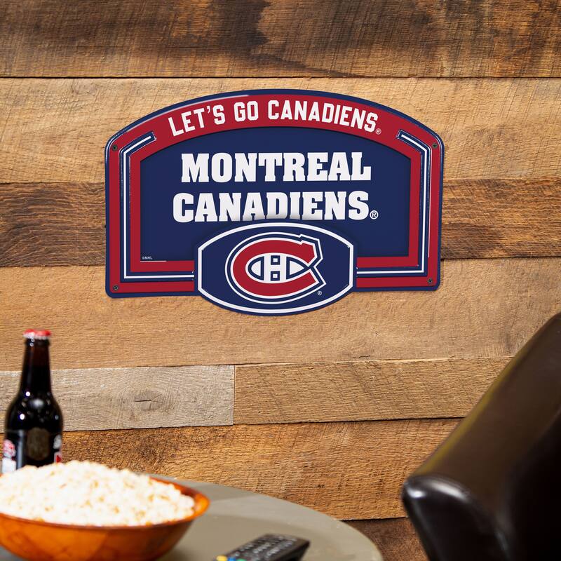 Montreal Canadiens Embossed Steel Wall Sign, 11" x 17"