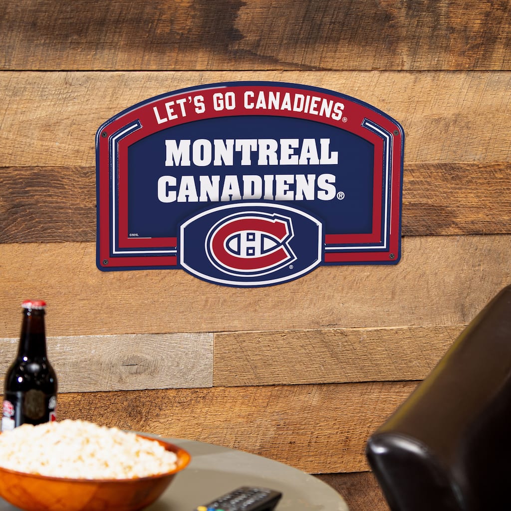 Montreal Canadiens Embossed Steel Wall Sign, 11" x 17"