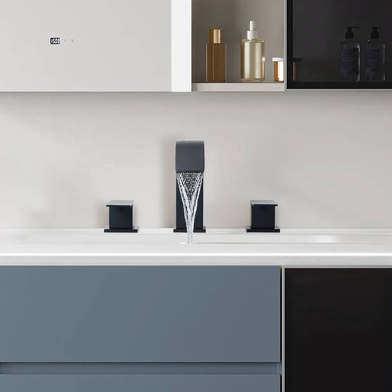 Topcraft Stainless Steel Two Handle Bathroom Sink Faucet