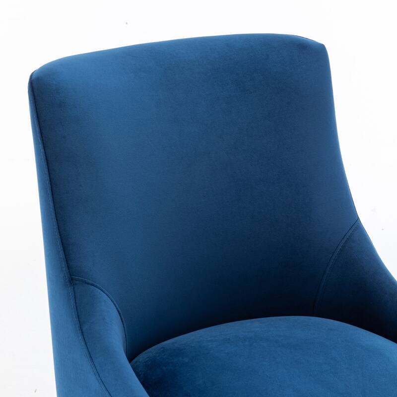 SEYNAR Velvet Upholstered Dining Chair Set of 4, Modern Glam Armless Side Chair