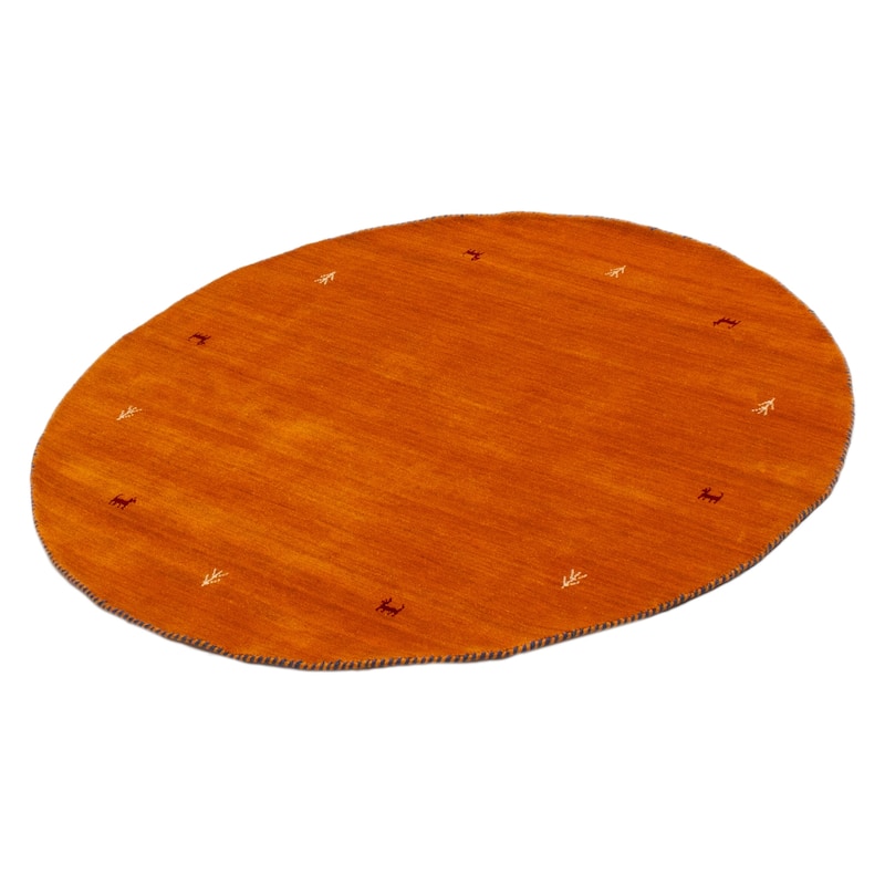 Kashkuli Gabbeh Orange Rug 6'7" x 6'7" - 6'7 x 6'7