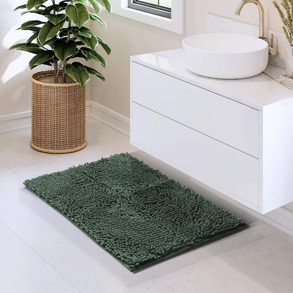 Empyrean Non-Slip Super Plush Chenille Bathroom Rugs