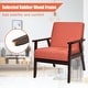 preview thumbnail 36 of 64, Costway Set of 2 Fabric Accent Armchair Solid Wood Upholstered Lounge - See Details