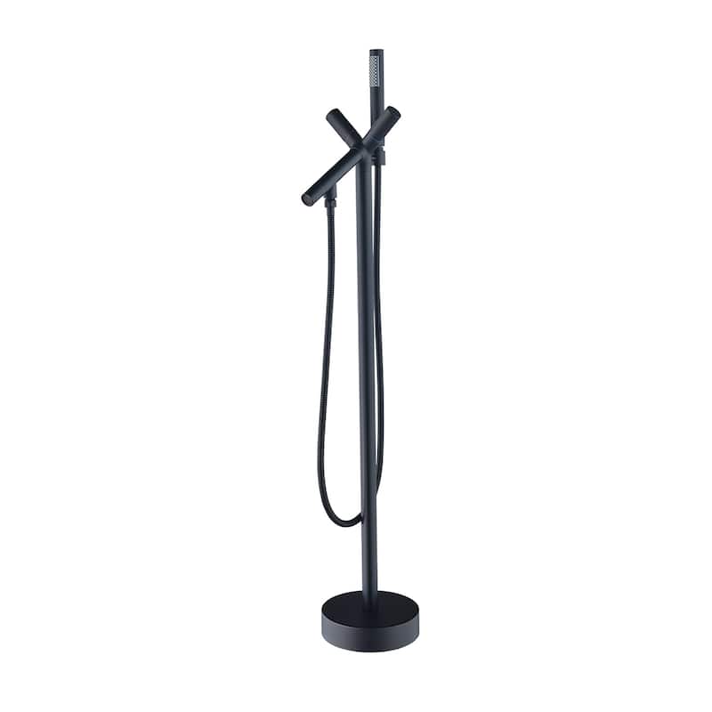 Altair Brulon Double Knob Handle Freestanding Floor Mounted Tub Filler with Handshower