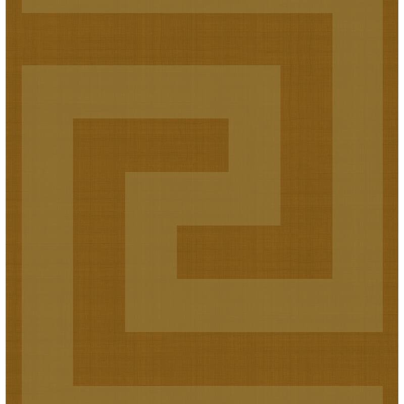 NextWall Maze Geo Peel and Stick Wallpaper - 27 in. W x 18 ft. L - Antique Gold