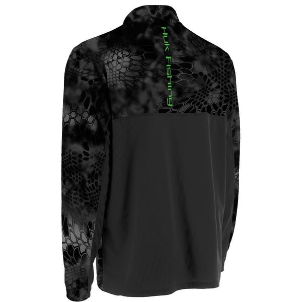 Shop Huk Kryptek Icon 1 4 Zip Typhoon Neon Green Small Long Sleeve Fishing Shirt Overstock 25966219