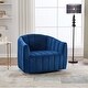 preview thumbnail 21 of 31, 40.35"W Upholstered Oversized Accent Barrel Chair and Half Cozy 360°Swivel Sofa with 3 Pillows, Pumpkin-Shape Club Armchair