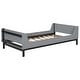 preview thumbnail 4 of 16, Twin Size Kids Bed with Built-in Bed-end Book Storage Rack, Grey