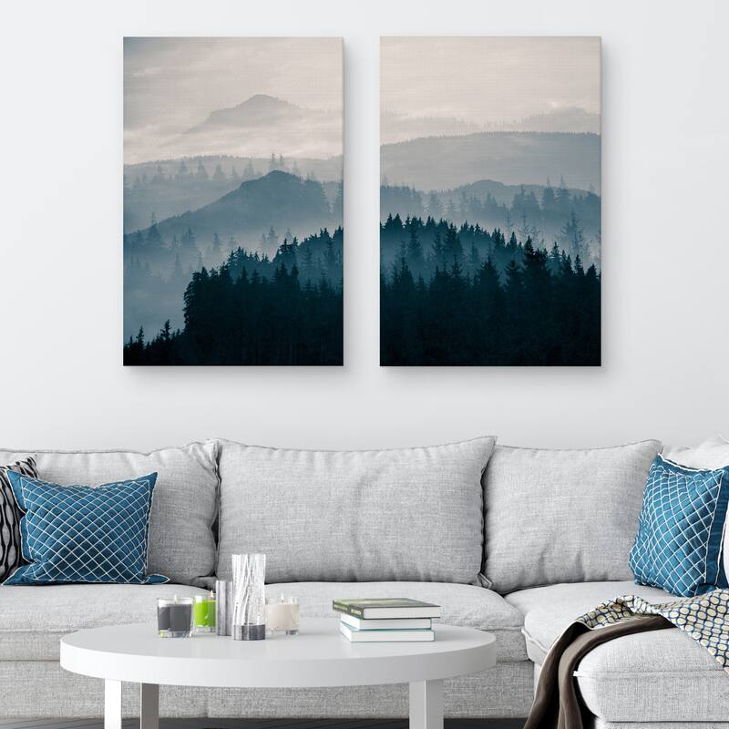 Blue Mountains I & II by PhotoINC Studio Canvas Art Prints