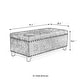 preview thumbnail 4 of 18, Adeco 3-Piece Linen Fabric Storage Ottoman Bench Lift Top Footstool