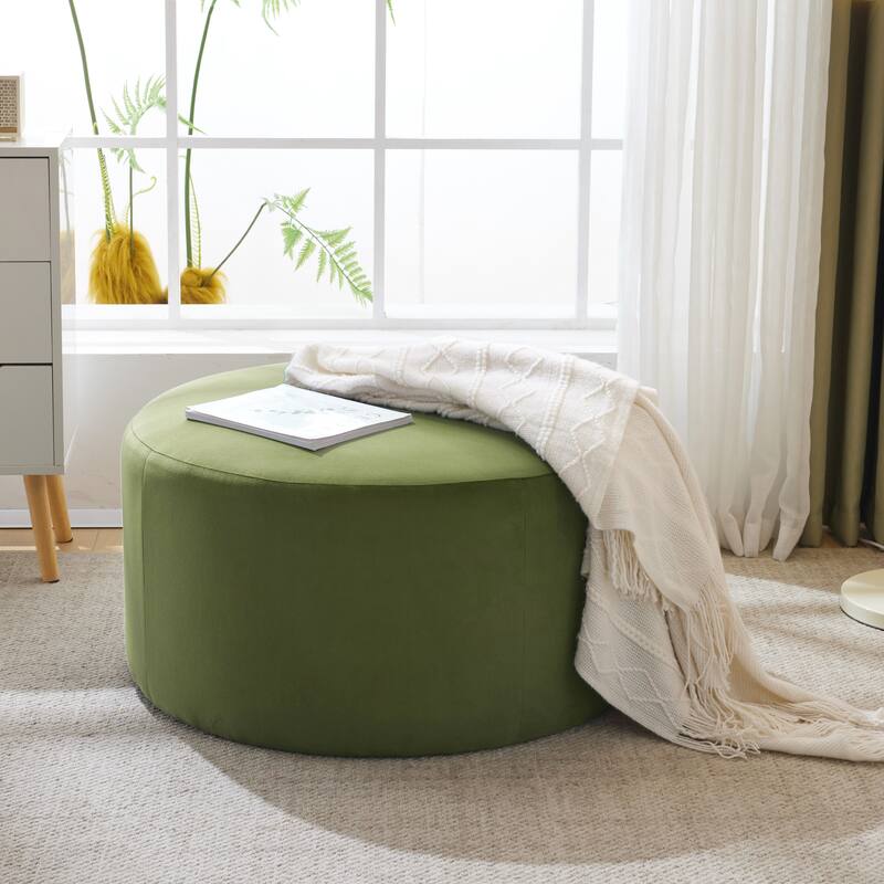 Upholstered Round Ottoman