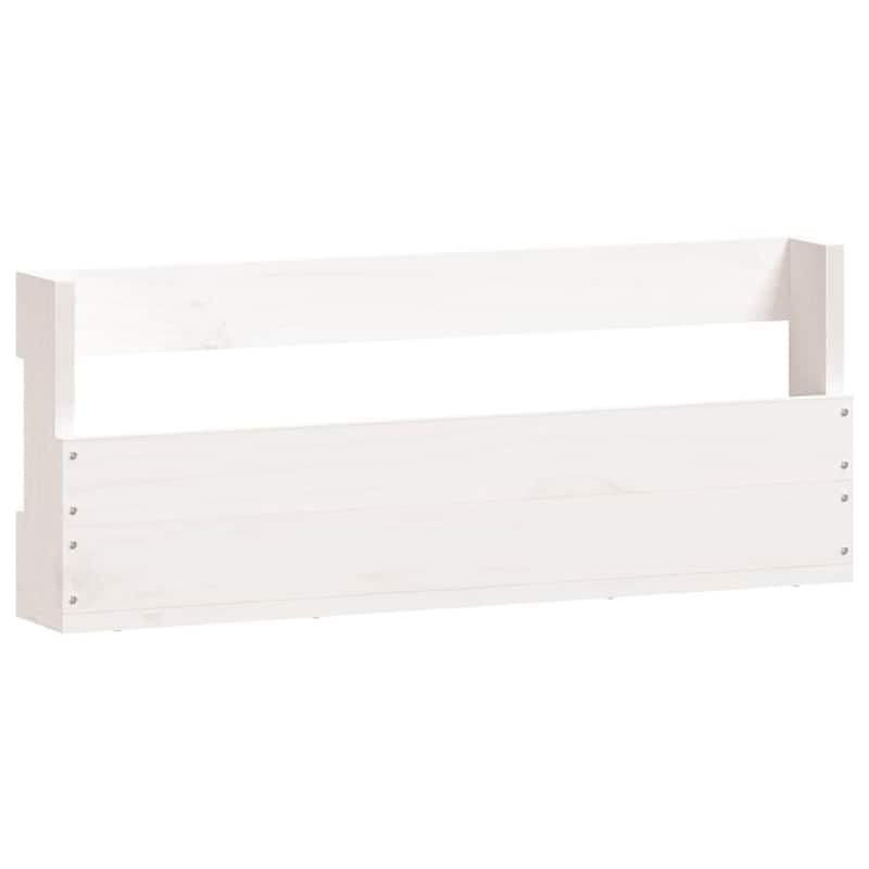 vidaXL Wall-mounted Shoe Rack Set of 2 White Solid Pine Wood - 3.5 x 23.2 x 9.1 in