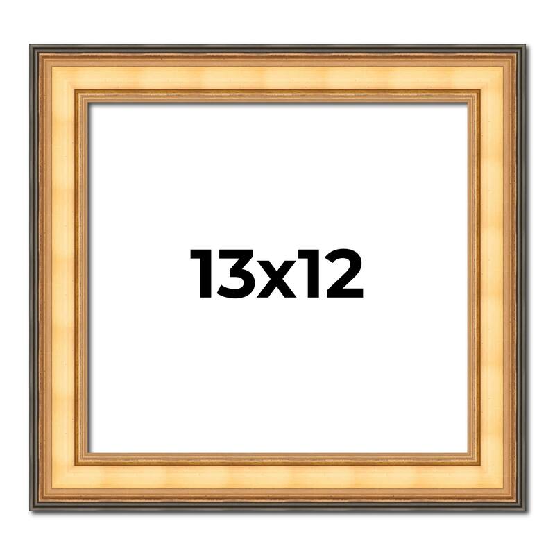 13x12 Frame Gold Plein Aire Solid Wood Picture Frame Width 2 Inches |