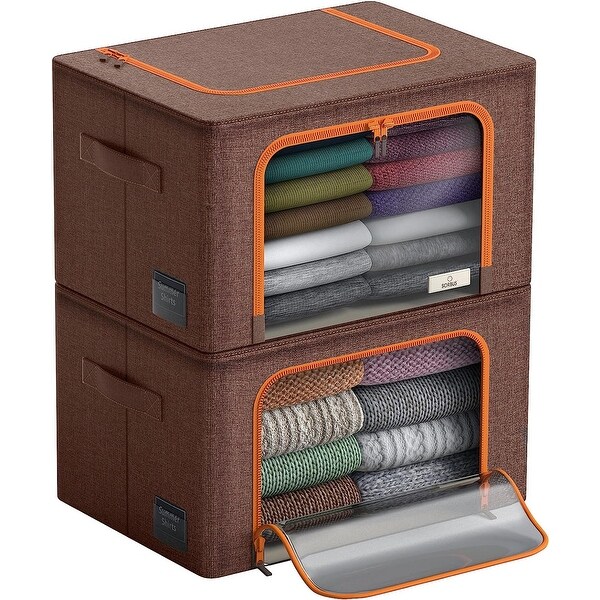 Storage Bins, Foldable Stackable Container Organizer Set Storage Bins, Foldable Stackable Container Organizer Set