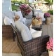 preview thumbnail 30 of 99, MAISON ARTS Extra-Large Patio Wicker Sofa Conversation Set with Coffee Table, Oversize Seat with 5.5'' Thick Padded Cushion 5 Seats + 47'' Table - Grey