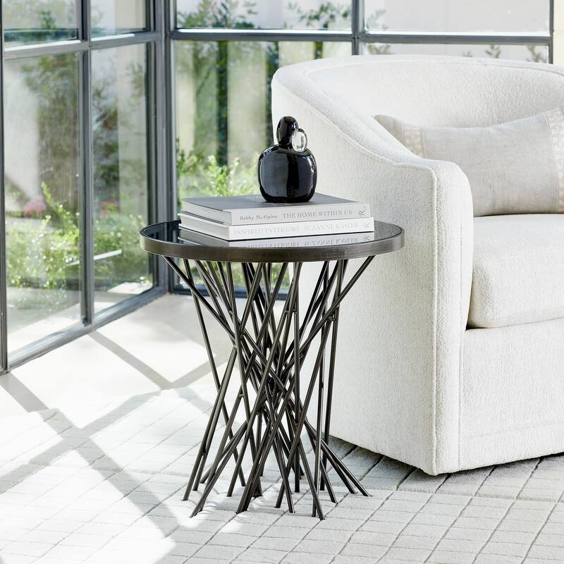 Stix Side Table w/Bronze Glass