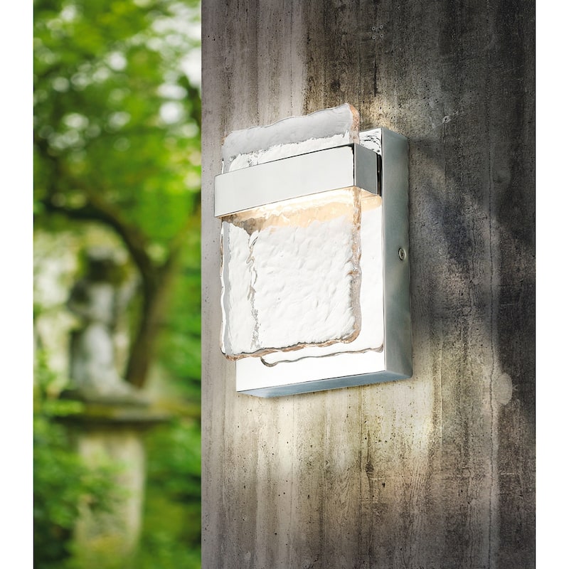 Eglo Madrona 1-light LED Outdoor Wall Sconce with Clear Water Glass