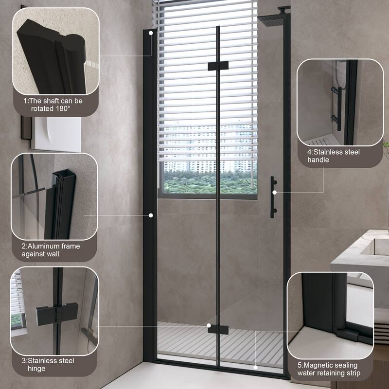 36x72 Inch Bifold Shower Door