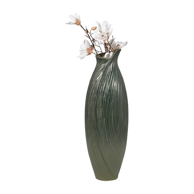 Ceramic Stylish Rubpert Contemporary Vase - Green