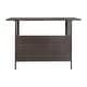 preview thumbnail 23 of 23, Indoor/Outdoor Wicker Rattan Patio Bar Counter Table with Two Shelves