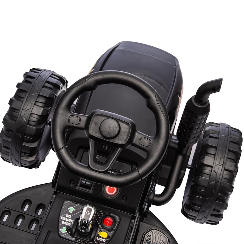 Ride on Tractor,Trailer,24VBattery Powered Electric Toy,200w*2motor 1.86-4.97MPH,Remote Control,3 speed adjustable,LED,safe belt