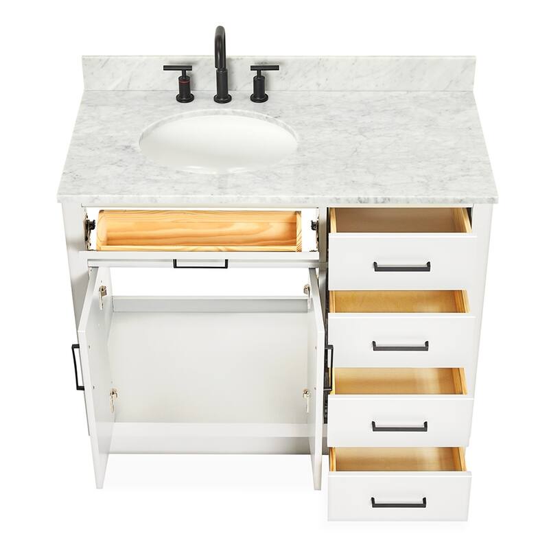 Ariel T043SLCW2OVO Hepburn 43" Free Standing Single Basin Vanity Set