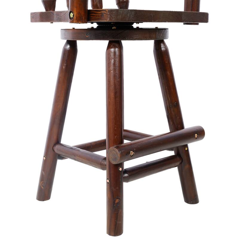 Rustic Bar Stool - Fir Wood Construction