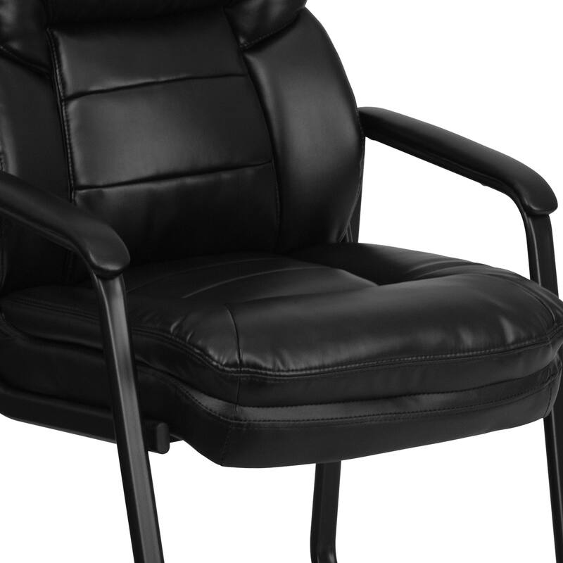 Executive Side Reception Chair with Lumbar Support and Sled Base