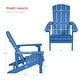 preview thumbnail 52 of 102, BONOSUKI Patio Adirondack Chair w/Cupholder,Weather Resistant-Set of 4
