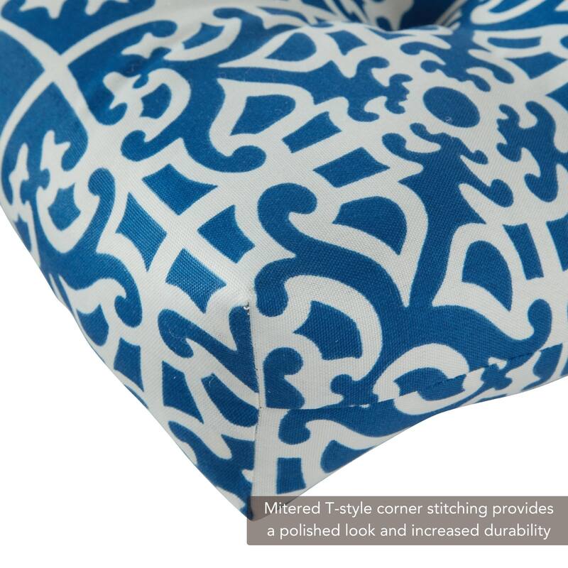 Greendale Home Fashions Outdoor 51 x 18-inch Indigo Bench Cushion