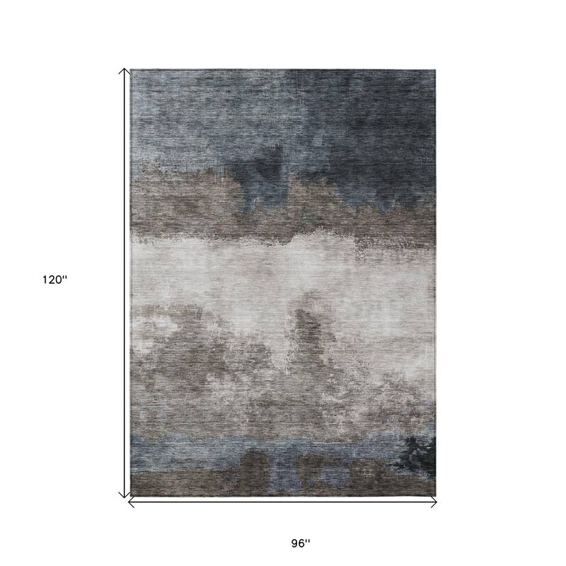 HomeRoots Abstract Transitional Rectangle Outdoor Rug