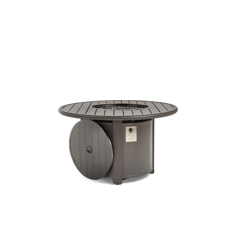 Slat Top 44" Round Fire Table