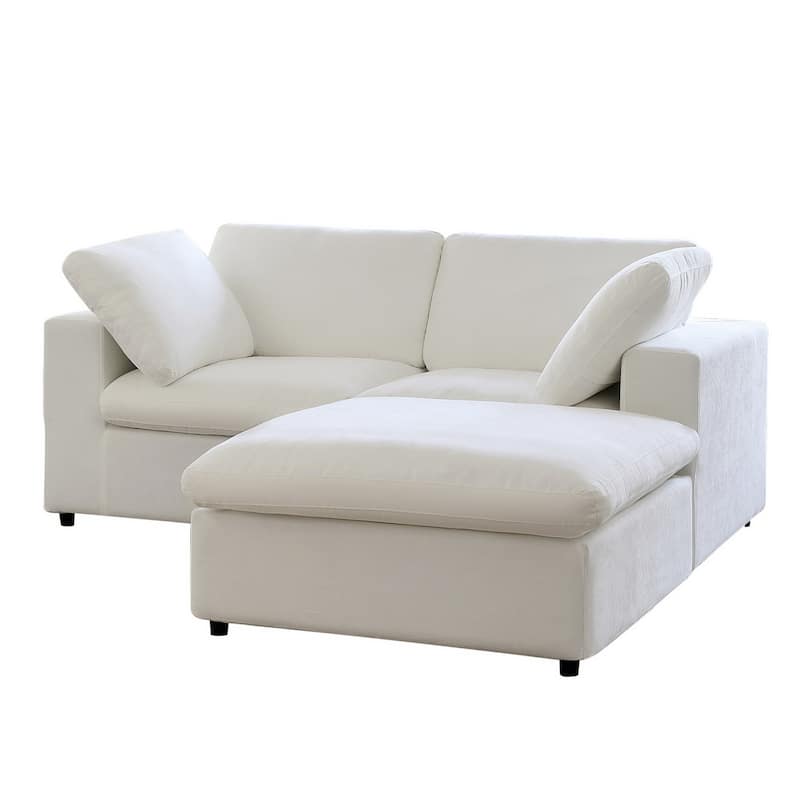 Lesly Free Assembly Sofa Feather Filled Comfort Sofa