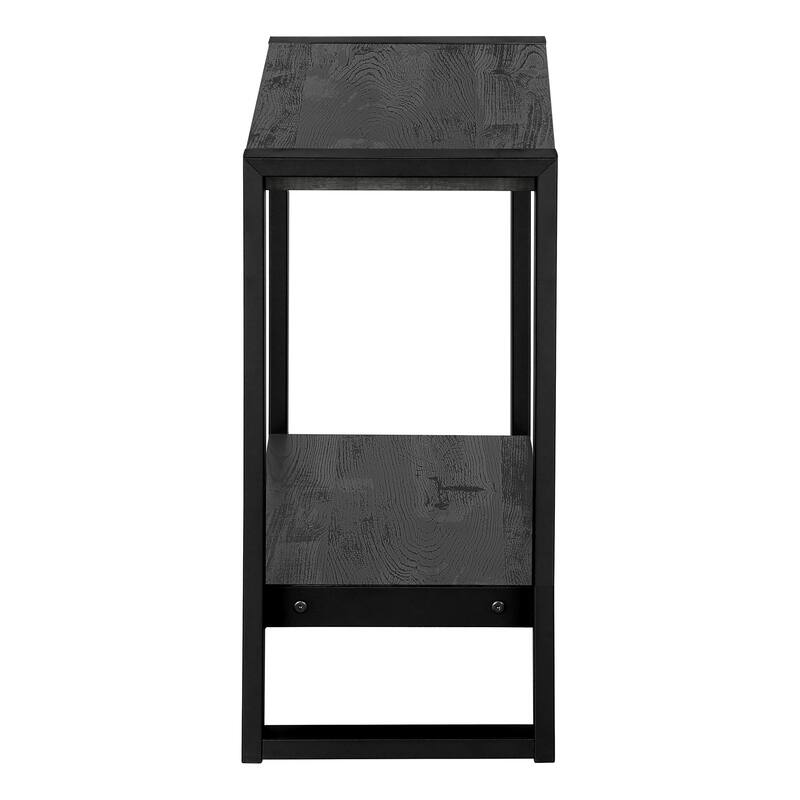 HomeRoots 24" Black End Table With Shelf - 23.75 in. x 23.75 in. x 12.00 in.