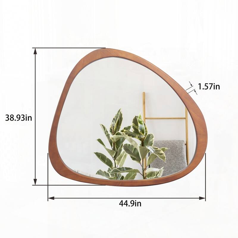 Solid Wood Wall Mirror Wooden Framed Mirror Large Sized Dressing Mirror