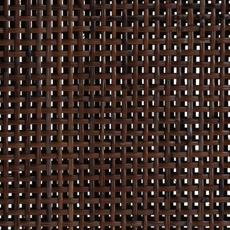 Sofia Rattan Counter Stool with Mahogany Wood Frame - Handwoven Wicker Counter Height Chair with Cushion, Coastal Boho Seating