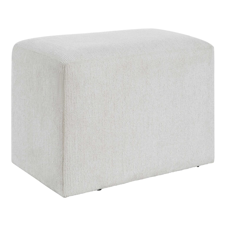 Copper Grove Off-white Rectangular Ottoman Stool.