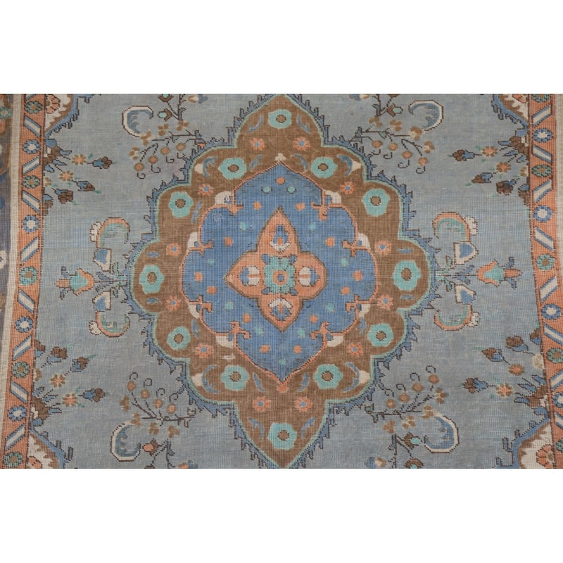 Tabriz Persian Vintage Area Rug Handmade Wool Carpet - 6'3" x 9'4"