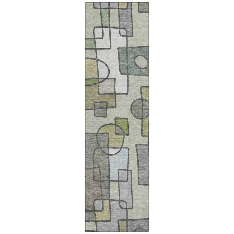Machine Washable Indoor/ Outdoor Contemporary Prenner Chantille Rug