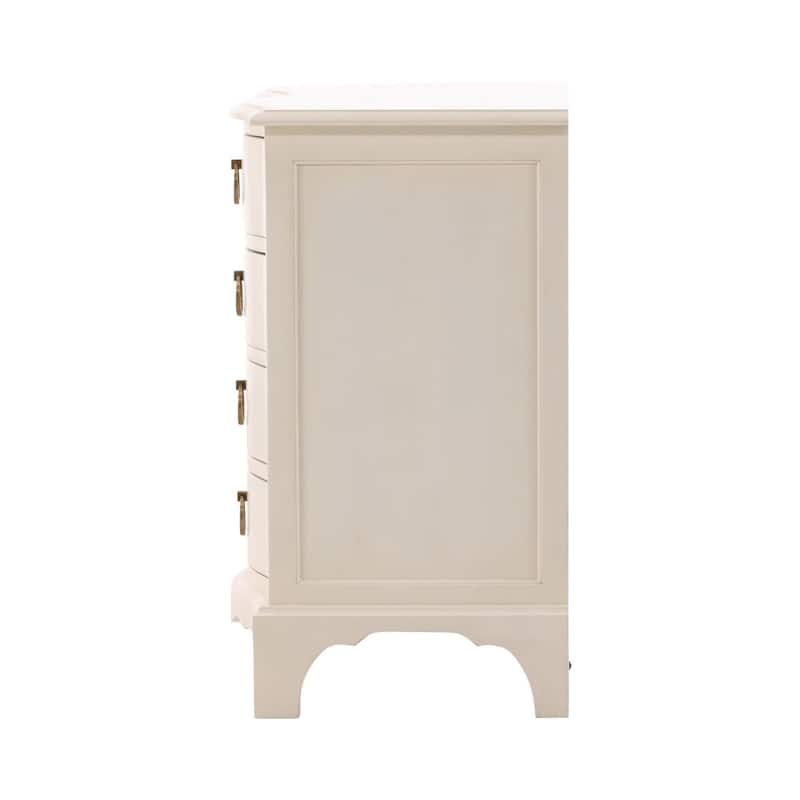 Furniture Classics Ariel Cream Mahogany Four-Drawer Storage Chest
