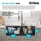 preview thumbnail 5 of 42, KRAUS Forteza Granite 33 inch 60/40 Undermount Drop-in Kitchen Sink