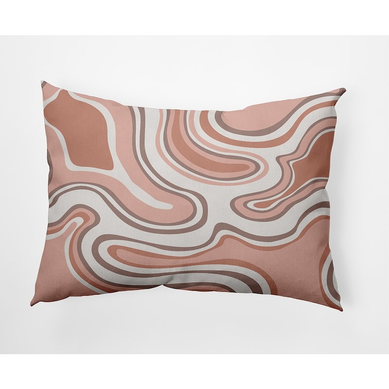 Agate Decorative Indoor/Outdoor Pillow - 14" x 20" - Sunwashed Brick