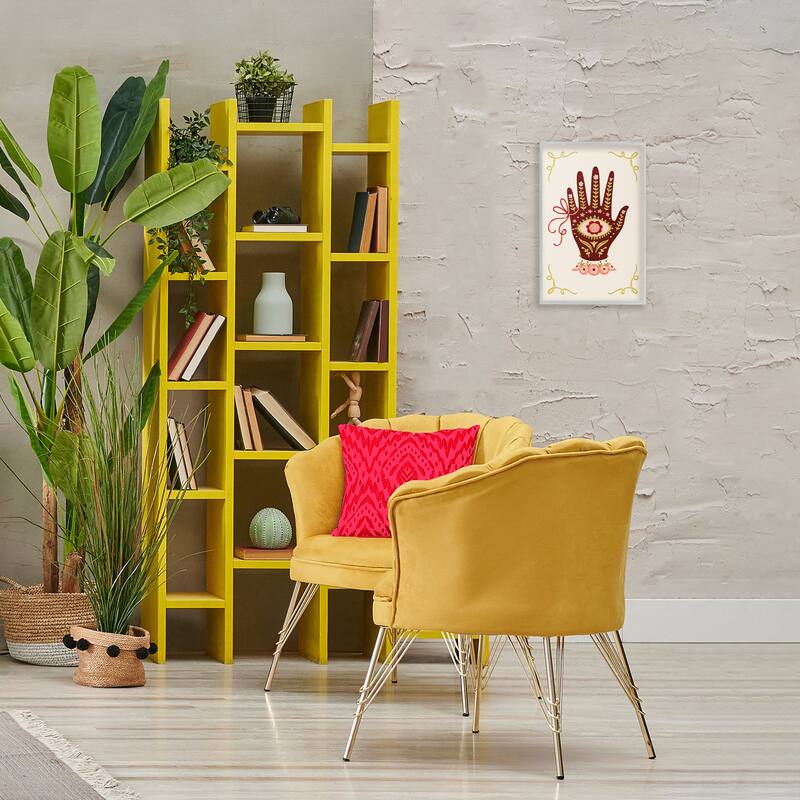 Stupell Boho Folk Style Hand Framed Giclee Art Design By Hannah Moren