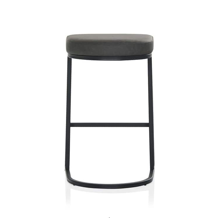 (Set of 2) Dome Backless Leather Counter Stool (Fully Assembled)