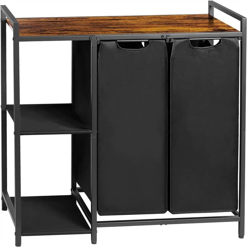 Laundry Basket 2 Section - 37.2"L x 11.8"W x 29.5"H