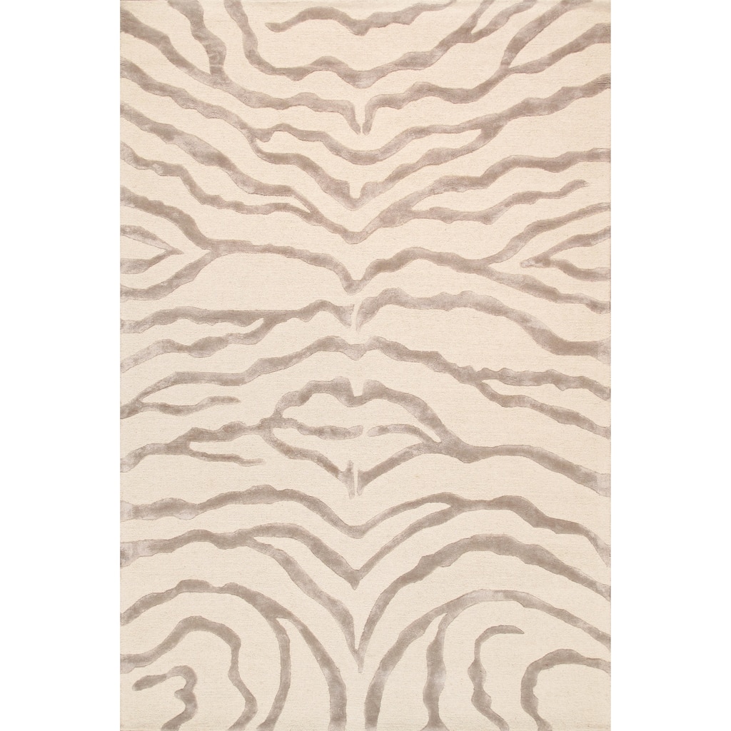 Pasargad Home Edgy Hand-Tufted Silk & Wool Area Rug
