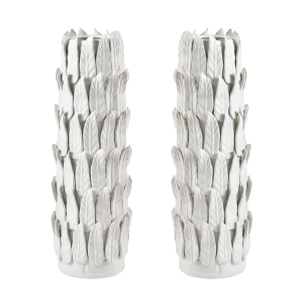 Elk Home Sargent Matte White Earthenware 7 Inch Wide Vase